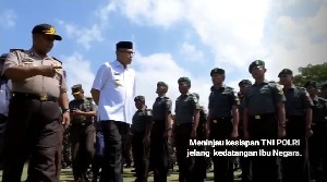 Plt Gubernur Inspeksi Pasukan Pengamanan Kedatangan Istri Presiden