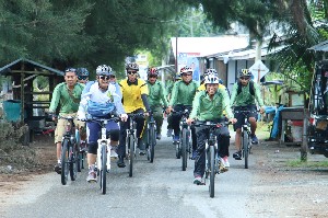 Danrem 012/TU Gowes Bersama TNI - Polri