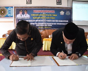 Pemda Aceh Tengah Dan KajariTandatangani MoU