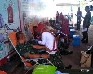 Kodim 0101/BS Terjunkan Personel untuk Donor Darah