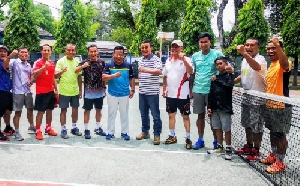 Aminullah Tenis Silaturrahmi dengan Pomdam IM